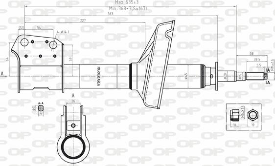 Open Parts SAB8100.11 - Амортисьор vvparts.bg