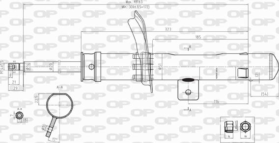 Open Parts SAB8110.31 - Амортисьор vvparts.bg