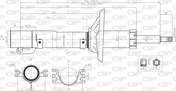 Open Parts SAB8118.11 - Амортисьор vvparts.bg