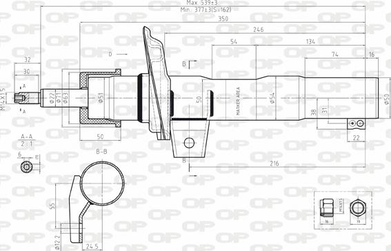 Open Parts SAB8182.31 - Амортисьор vvparts.bg