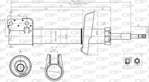 Open Parts SAB8130.31 - Амортисьор vvparts.bg