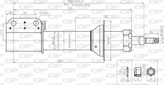 Open Parts SAB8128.31 - Амортисьор vvparts.bg