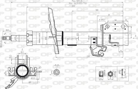 Open Parts SAB8174.31 - Амортисьор vvparts.bg