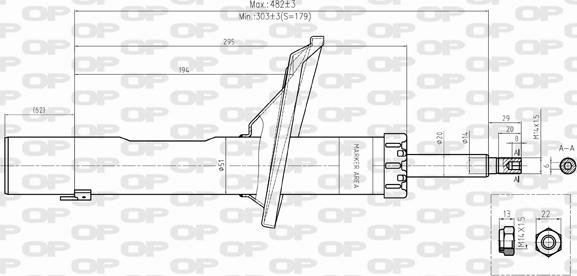 Open Parts SAB8395.11 - Амортисьор vvparts.bg