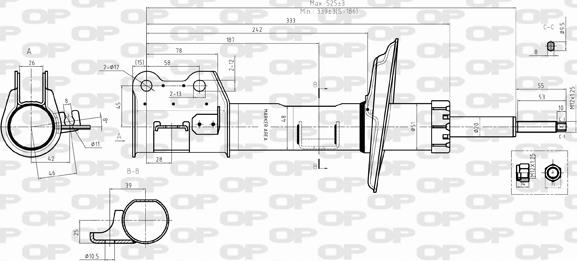 Open Parts SAB8393.31 - Амортисьор vvparts.bg