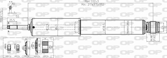 Open Parts SAB8349.11 - Амортисьор vvparts.bg