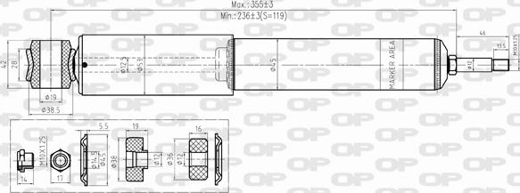 Open Parts SAB8346.32 - Амортисьор vvparts.bg