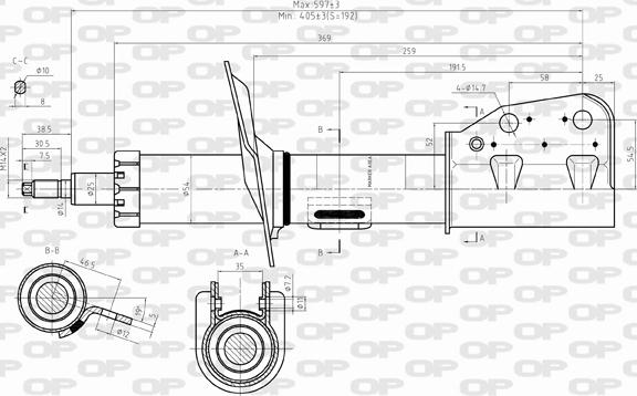 Open Parts SAB8351.31 - Амортисьор vvparts.bg