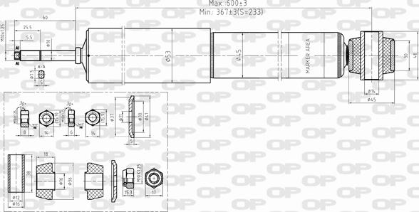 Open Parts SAB8353.32 - Амортисьор vvparts.bg