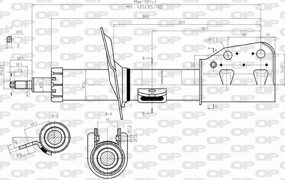 Open Parts SAB8352.31 - Амортисьор vvparts.bg