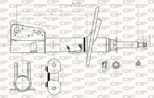 Open Parts SAB8308.31 - Амортисьор vvparts.bg