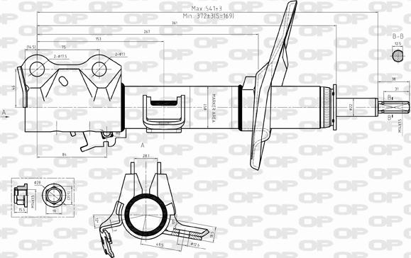 Open Parts SAB8314.31 - Амортисьор vvparts.bg