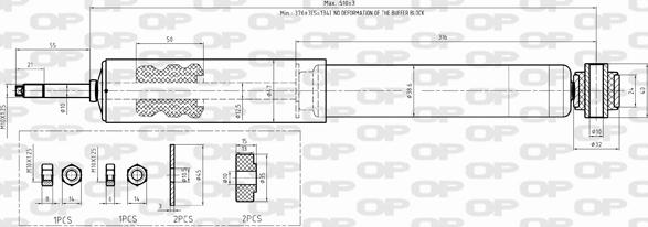 Open Parts SAB8316.32 - Амортисьор vvparts.bg