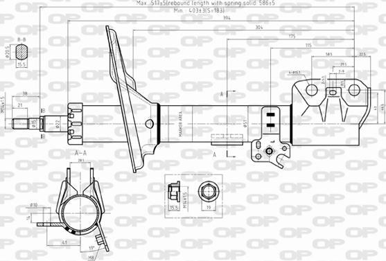 Open Parts SAB8310.31 - Амортисьор vvparts.bg