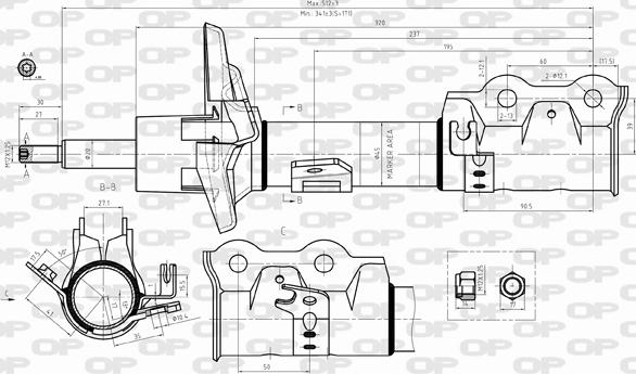 Open Parts SAB8311.31 - Амортисьор vvparts.bg