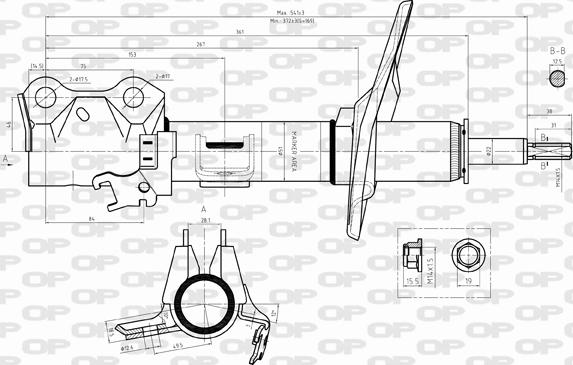 Open Parts SAB8313.31 - Амортисьор vvparts.bg