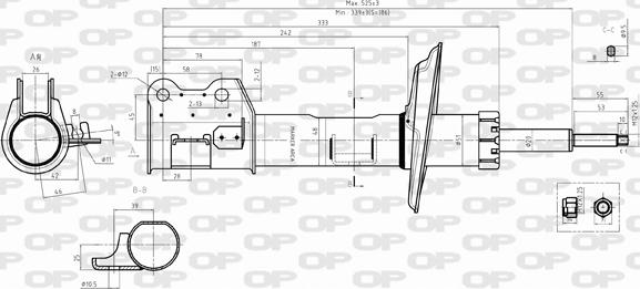 Open Parts SAB8384.31 - Амортисьор vvparts.bg