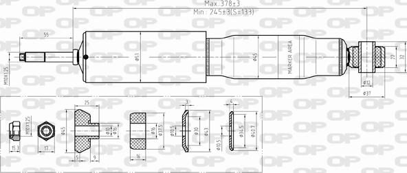 Open Parts SAB8380.31 - Амортисьор vvparts.bg