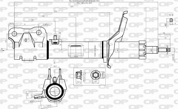 Open Parts SAB8322.31 - Амортисьор vvparts.bg