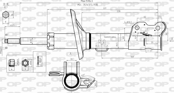 Open Parts SAB8294.31 - Амортисьор vvparts.bg