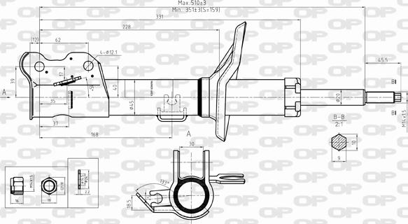 Open Parts SAB8293.31 - Амортисьор vvparts.bg