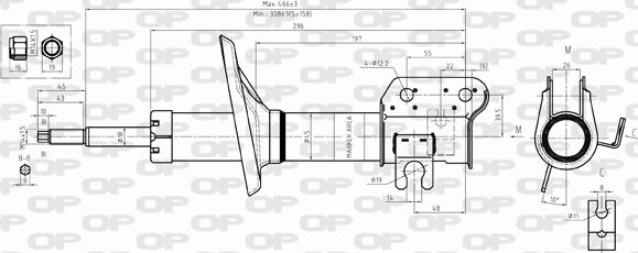 Open Parts SAB8297.31 - Амортисьор vvparts.bg