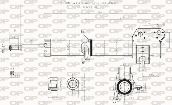 Open Parts SAB8255.31 - Амортисьор vvparts.bg