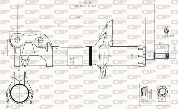 Open Parts SAB8256.31 - Амортисьор vvparts.bg