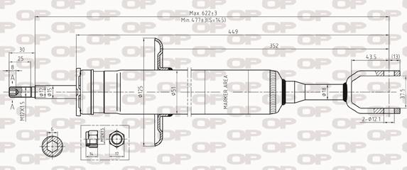 Open Parts SAB8258.31 - Амортисьор vvparts.bg