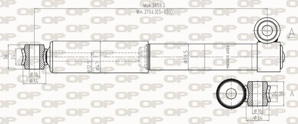 Open Parts SAB8253.32 - Амортисьор vvparts.bg