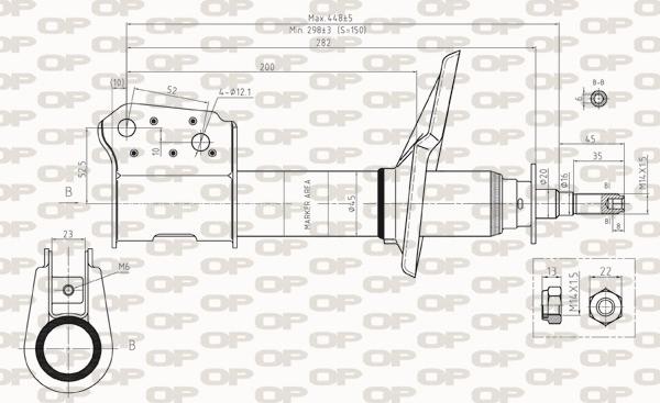 Open Parts SAB8257.31 - Амортисьор vvparts.bg