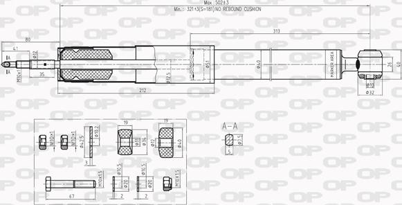 Open Parts SAB8201.32 - Амортисьор vvparts.bg