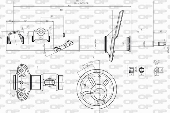 Open Parts SAB8215.31 - Амортисьор vvparts.bg