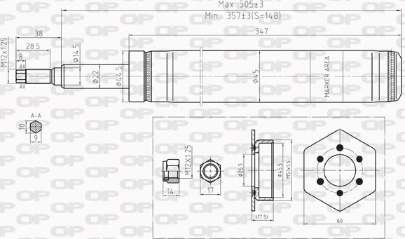 Open Parts SAB8212.31 - Амортисьор vvparts.bg