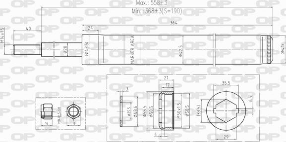 Open Parts SAB8233.31 - Амортисьор vvparts.bg