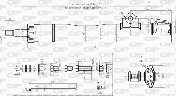 Open Parts SAB8222.31 - Амортисьор vvparts.bg