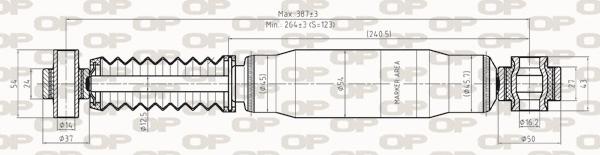 Open Parts SAB8272.32 - Амортисьор vvparts.bg