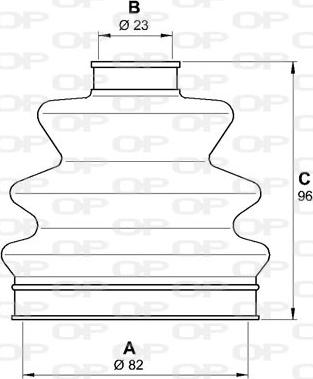 Open Parts SJK7098.00 - Маншон, полуоска vvparts.bg