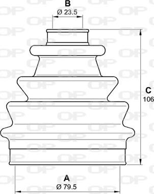 Open Parts SJK7050.00 - Маншон, полуоска vvparts.bg