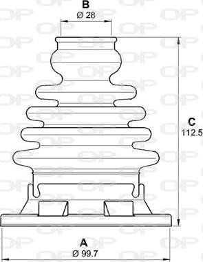 Open Parts SJK7000.00 - Маншон, полуоска vvparts.bg