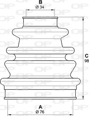 Open Parts SJK7014.00 - Маншон, полуоска vvparts.bg