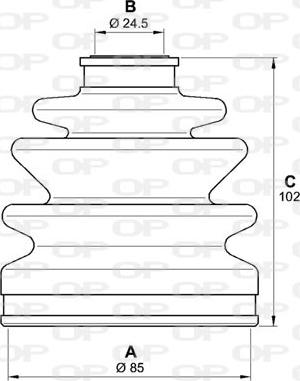 Open Parts SJK7025.00 - Маншон, полуоска vvparts.bg