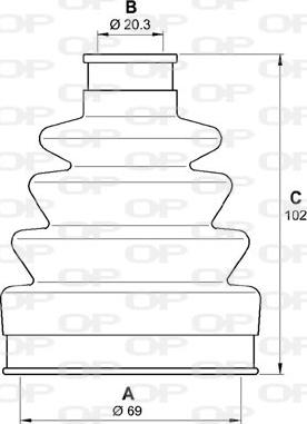 Open Parts SJK7078.00 - Маншон, полуоска vvparts.bg