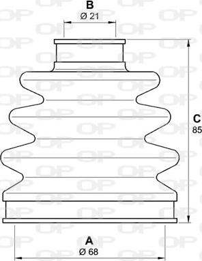 Open Parts SJK7141.00 - Маншон, полуоска vvparts.bg