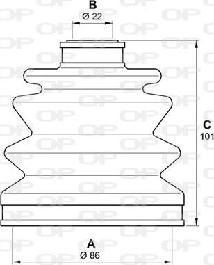 Open Parts SJK7187.00 - Маншон, полуоска vvparts.bg