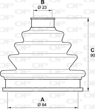 Open Parts SJK7122.00 - Маншон, полуоска vvparts.bg