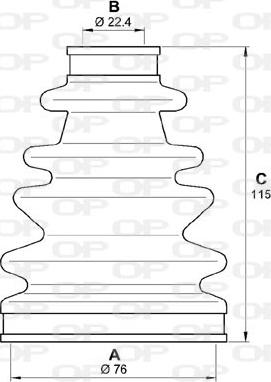 Open Parts SJK7223.00 - Маншон, полуоска vvparts.bg