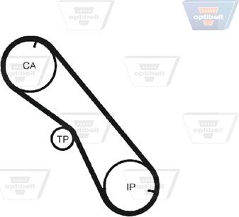 Optibelt ZRK 1580 - Ангренажен ремък vvparts.bg