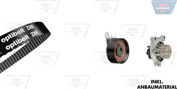 Optibelt KT 1218 W1 - Водна помпа+ к-кт ангренажен ремък vvparts.bg