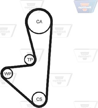 Optibelt ZRK 1114 - Ангренажен ремък vvparts.bg